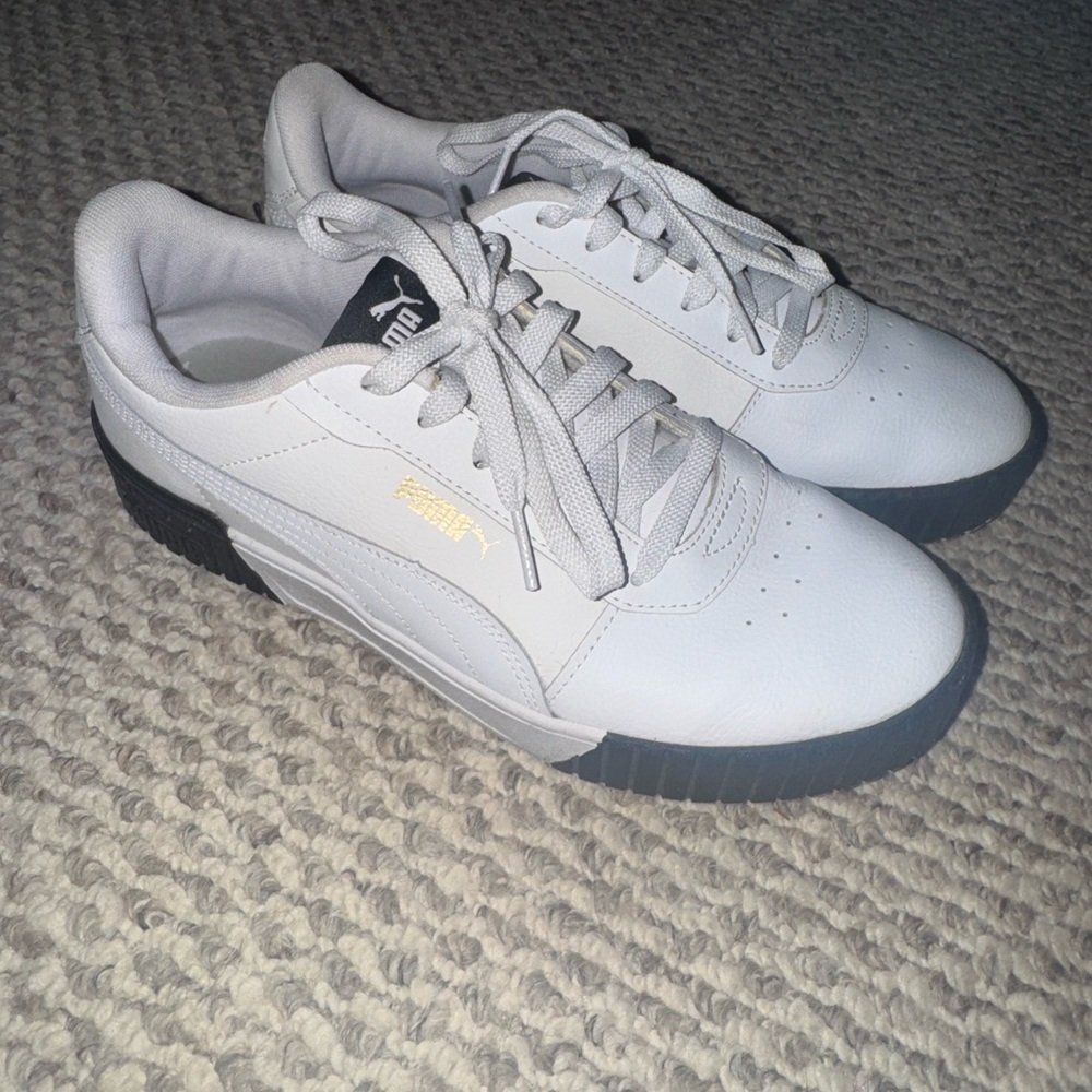 Women’s Puma White and Black Sneakers